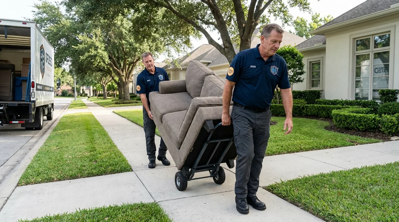 Local residential moving crew loading furniture in Horn Lake, MS