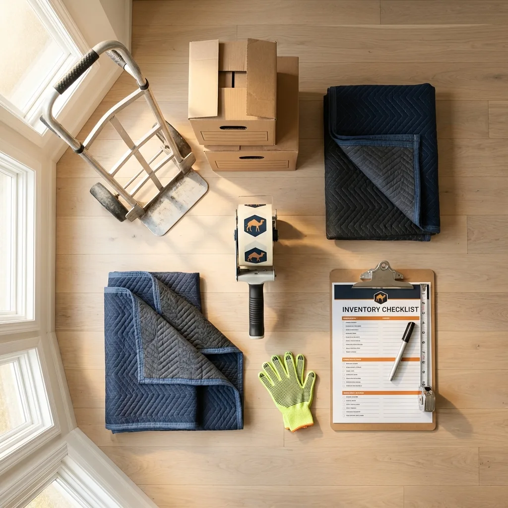 Professional moving supplies and packing materials layout for Horn Lake residential relocations